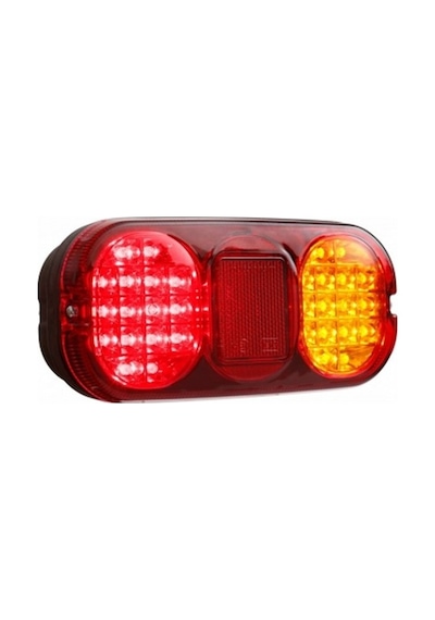 12V Stop Lambasi (Ledli) (Soketli) (200*92*59) Iş Makinasi