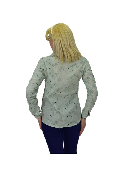 Kadın Brodeli Taşlı Bluz Bgl-st03720 001