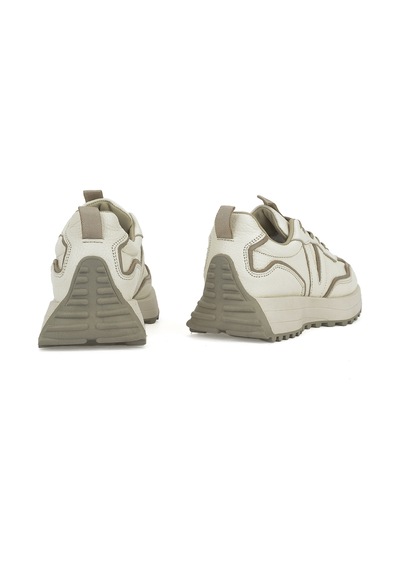 Ziya, Kadın Hakiki Deri Sneaker 1431000z4660 Krem 1231000 4660 004 Krem
