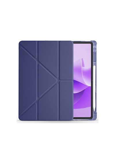 Lenovo Idea Tab Plus 12.1 Tablet Kılıf Kalem Bölmeli Standlı Uyku Modlu Lüx Smart Cover Kapaklı Kılıf