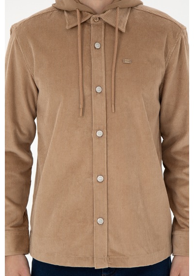 U.s. Polo Assn. Erkek Camel Gömlek Desenli 50292451-vr015 Camel