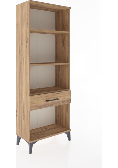Arges Dolap 3 Raflı Tek Çekmeceli 60x30x163 Çam-çam Atlas Çam