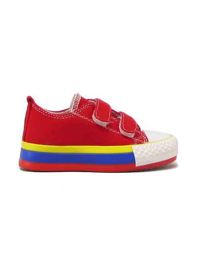 Kanuga Magl1202 Kırmızı Unısex Çocuk Çift Cırtlı Converse Kırmızı
