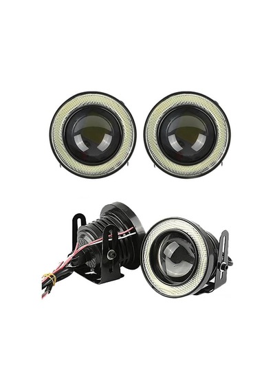 Universal Mercekli Angel Sis Farı Metal Su Geçirmez 76 Mm Sarı