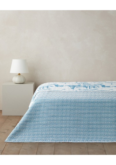 Seaside Serenity Çift Kişilik Çok Amaçlı Örtü 200x220 Cm Mavi