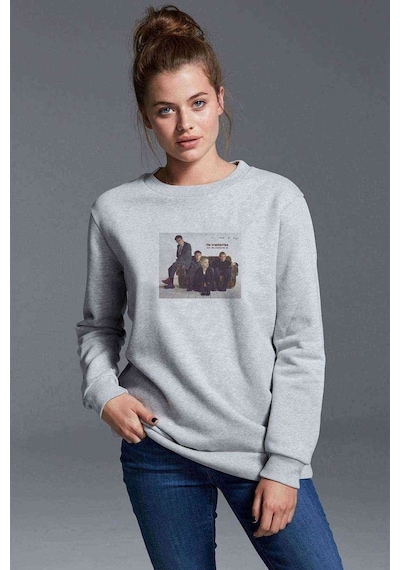 The Cranberries Baskılı Gri Kadın Sweatshirt