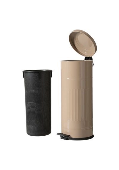 Mudo Home 27lt Pedallı Vıntage Çöp Kovası Bej