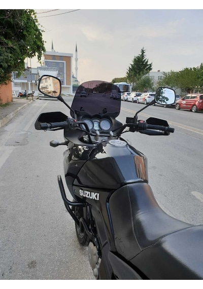 Motocam Suzuki V-strom Dl 650 Ön Cam 2004-2010 Model 45cm Siyah Renkli 4mm