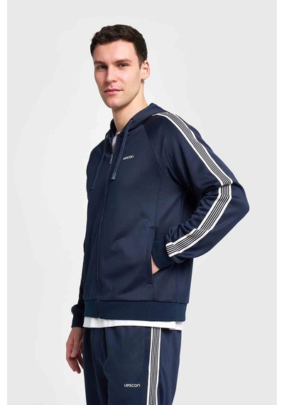 Lescon Erkek Basketbol Fermuarlı Kapüşonlu Sweatshirt 26b-1052 Lacivert