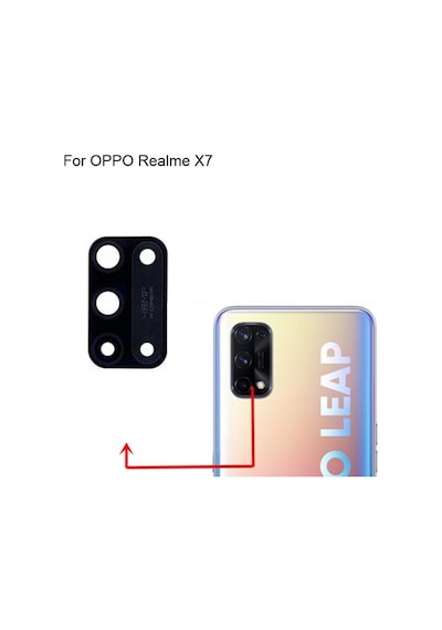Realme Uyumlu X7 Pro Arka Kamera Camı Lensi (Çıtasız Cam)
