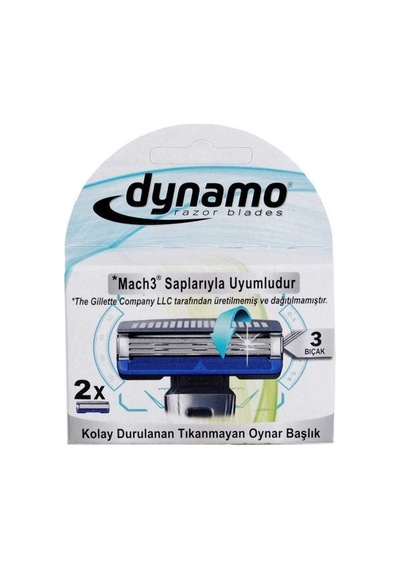 Dynamo 3 Bıçaklı Mach3 Uyumlu Sistem Yedek Başlık 2'li