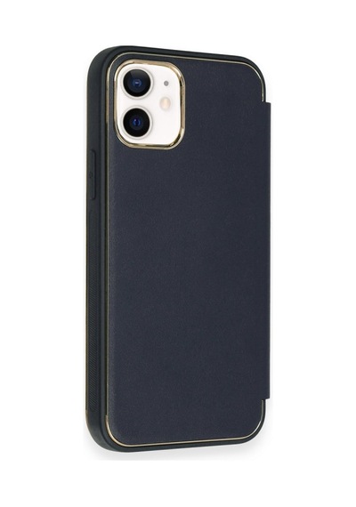 Apple iPhone  Uyumlu,  12 Kılıf Dolpin Kapaklı - Lacivert