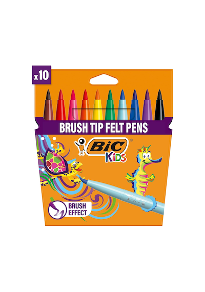 Bic Kids Visaquarelle Fırça Uçlu Keçeli Boya Kalemi 10 Renk 8289641