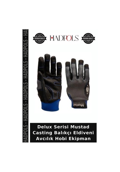 Hadpols Delux Serisi Mustad Casting Balıkçı Eldiveni Avcılık Hobi Ekipman Çok Renkli