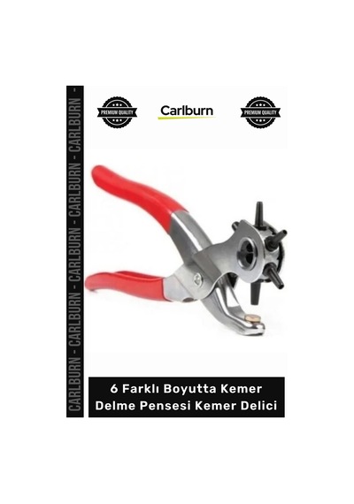 Özel Üretim Paslanmaz Çelik Deri Delgeç Makinesi 6 Farklı Boyutta Kemer Delme Pensesi Kemer Delici