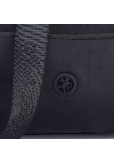 Nas Bag Kadın Spor Çok Gözlü Su Geçirmez Hafif Mini Çanta Siyah 22x16 Cm Siyah