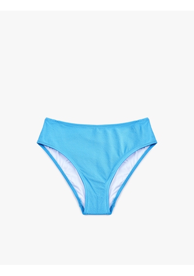 Koton Yüksek Bel Dokulu Bikini Altı Mavi 6sak00013mm