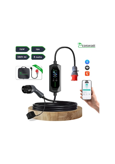 Coswatt Elektrikli Araç Taşınabilir Şarj Cihazı 11 Kw 16a Tip-2 5x16a 8 Metre Kablo Türkçemenü Çanta 11 Kw Coswatt Elektrikli Araç Taşınabilir Şarj Cihazı 11 Kw 16a Tip-2 5x16a 8 Metre Kablo Türkçemenü Çanta 11 Kw