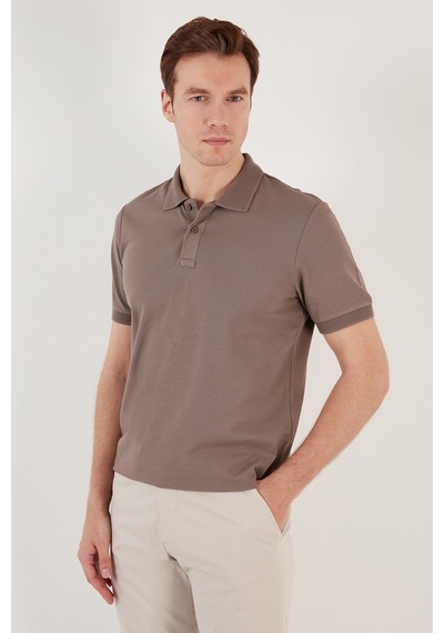 Buratti Pamuklu Regular Fit Düğmeli Erkek Polo Yaka T Shirt 5902739 Vizon