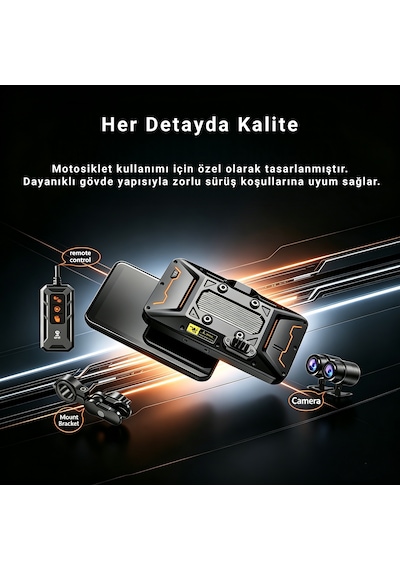 İdragon M12 6.25" Motosiklet Carplay & Android Auto Ekranı, Ön-arka 2k Kamera, Tpms Destekli, Kablosuz Bağlantı, Ip67 Su Geçirmez Diğer