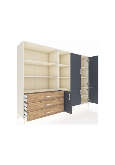 Hyperion Dolap 11 Raflı 3 Çekmeceli 5 Kapaklı 220x44x163 Aytaşı-a Aytaşı-antrasit/çam Hyperion Dolap 11 Raflı 3 Çekmeceli 5 Kapaklı 220x44x163 Aytaşı-a Aytaşı-antrasit/çam