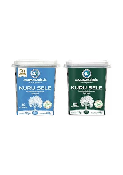 Marmarabirlik Kuru Sele Zeytin 800 Gr 3xs Ve Xs 2 Li Paket