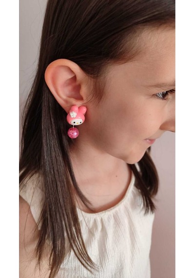 Sevimli My Melody Figürlü Pembe Çocuk Saç Tokası 2 Li Set Çok Renkli