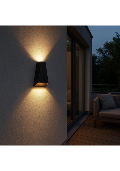 Malta 6w Çift Taraflı Led Aplik 3200k Sıcak Işık, 220v, 350 Lümen, Ip54 Su Geçirmez, 110x175 Mm, 100 Işık Açısı &