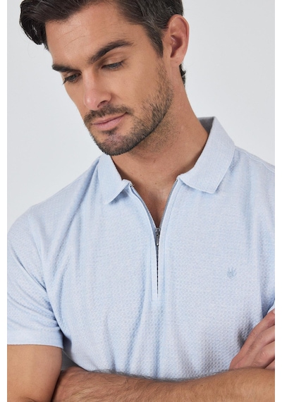 Koyu Mavi Polo Yaka Kısa Kol Cepsiz Slim Fit Classic Tişört 1011250176 Koyu Mavi