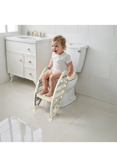7241 Kaymaz Ayarlı Merdiven Klozet Adaptörü Relax Bej -dolu Oyuncak
