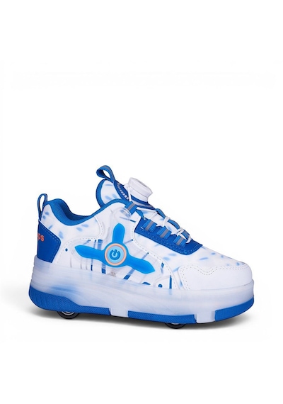 Awm Ndrops Ortopedik Çocuk Işıklı Tekerlekli Sneaker Beyaz  Saks Mavi