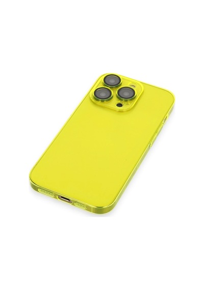 Newface - 2 - iPhone Uyumlu 14 Pro Kılıf Armada Lensli Kapak - Csmo-tex - - Sarı