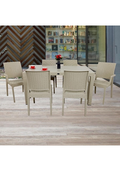 Luna Elit Rattan 90x150 2 Elit Koltuk 4 Elit Sandalye Masa Takımı Çölbeji Luna Elit Rattan 90x150 2 Elit Koltuk 4 Elit Sandalye Masa Takımı Çölbeji