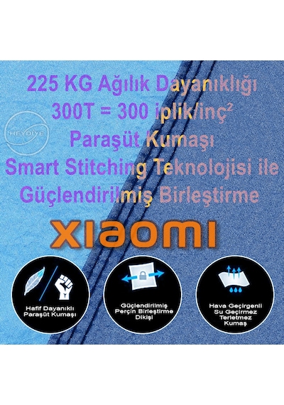 Xiaomi Heyshake Outdoor Kamp Hamağı - Geliştirilmiş Hibrit Seri - 220x90 Cm - 225kg Dayanıklılık Mavi