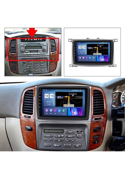 Toyota Land Cruiser Android Multimedya Sistemi 4-64 Clarion 2002-2007 9"