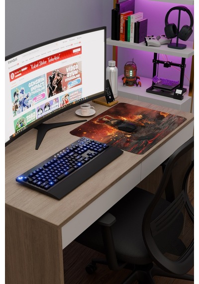 Lucifer V1 48x40 Xl Gaming Kauçuk Kaymaz Taban Mouse Pad Fare Altlığı
