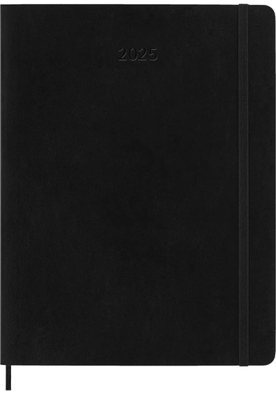 Moleskine 12 Ay Haftalık Ajanda Xl Boy 19x25 Yumuşak Kapak Siyah Siyah