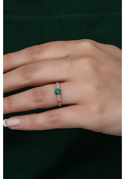 Gümüş Prenses Yüzük Rose Gold Kaplama 925 Ayar Gümüş Rose Gold (511780035)