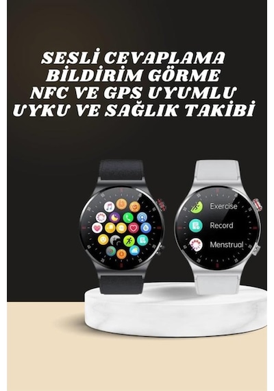 Akıllı Saat Çoklu Kordon Seçeneği Amoled Ekran Çok Fonksiyonlu Bluetooth Bağlantılı