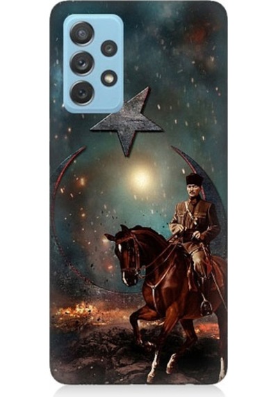 Samsung Galaxy A52 Uyumlu Mustafa Kemal Atatürk Ve Mücadele Yılları Desenli Silikon Kılıf
