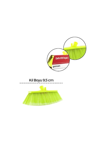 Günsan Carfır Oto Yıkama Fırçası - 9.5 Cm Kıl Boyu, Yumuşak Doku, Kutulu- 12'li Paket