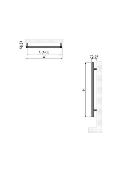 Bluebell Paslanmaz Çelik Havlupan 1500x500mm Fırça Bronze