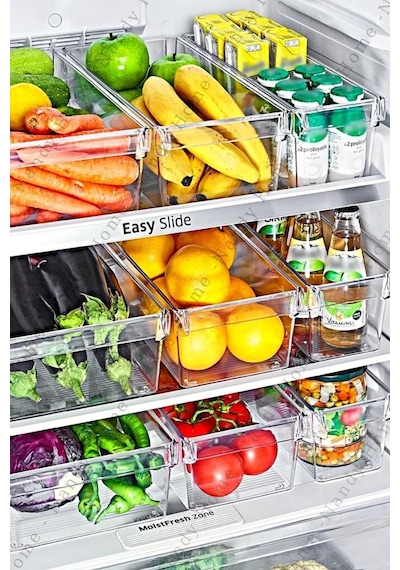 Nandy Home Maxi Tall Clear Buzdolabı Dolap Içi Düzenleyici Organizer 3 Adet Şeffaf