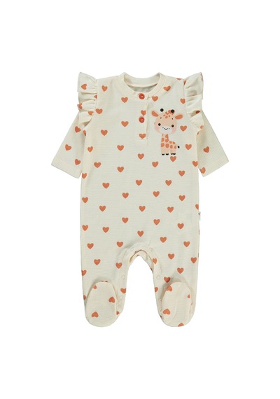 Civil Baby Kalp Zürafa Patikli 1-6 Ay Tulum Fil Dişi