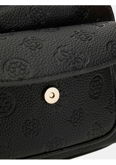 Guess Cresidia 4g Şakayık Logolu Kadın Mini Sırt Çantası Hwpd9888310 Siyah