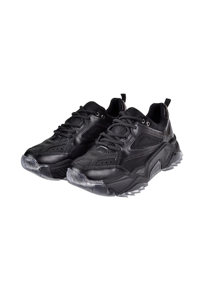 Pullman Kadın Spor Ayakkabı Sneaker Sms-65118 Siyah-siyah Siyah