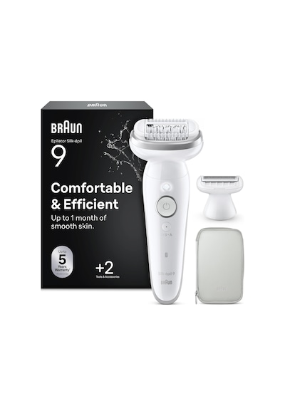 Braun Silk Épil 9 Epilatör, Islak Ve Kuru, Kalıcı Pürüzsüz Cilt, 9-030
