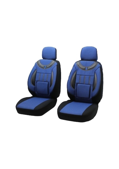 Fiat Fiorino Cargo Panelvan Uyumlu 1+1 Koltuk Kılıfı - Mavi - Siyah
