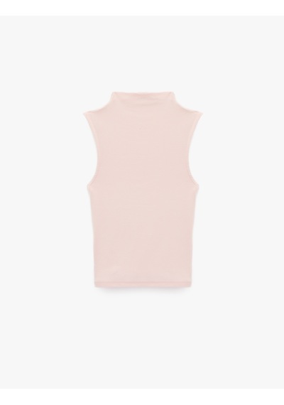 Koton Modal Karışımlı Slim Fit Kolsuz Dik Yaka Bluz Pembe 6sal30116ık Gül