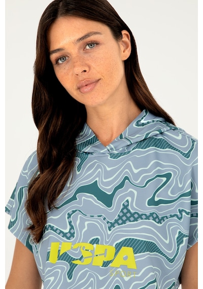 U.S. Polo Assn. Kadın Koyu Yeşil Kapüşonlu Sweatshirt 50284302-VR101